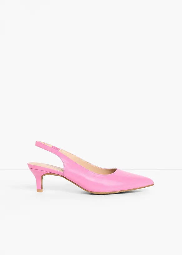 D&eacute;collet&eacute; slingback con tacco sottile, bonprix