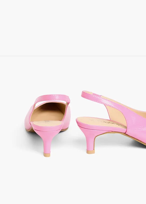 D&eacute;collet&eacute; slingback con tacco sottile, bonprix
