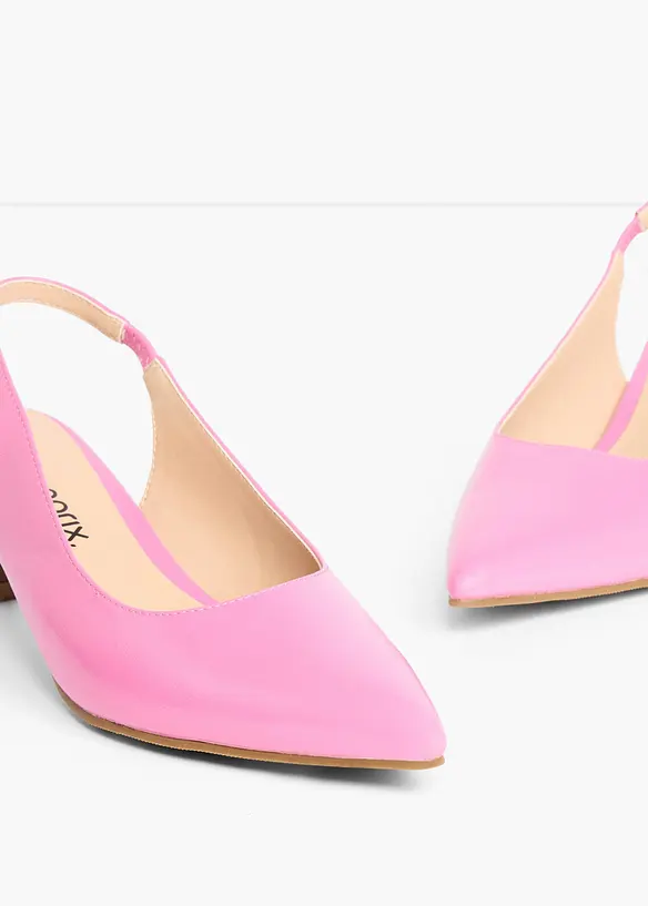 D&eacute;collet&eacute; slingback con tacco sottile, bonprix