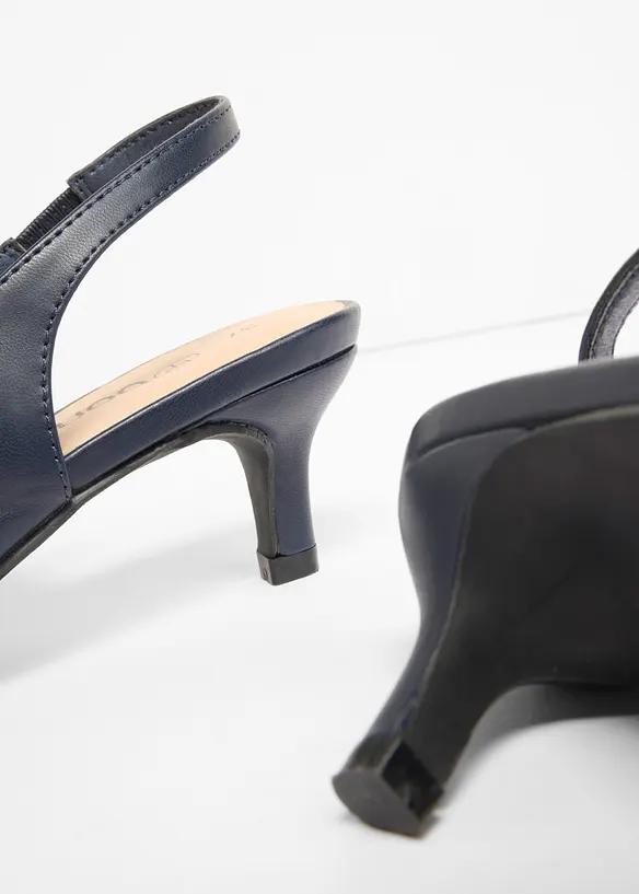 D&eacute;collet&eacute; slingback con tacco sottile, bonprix