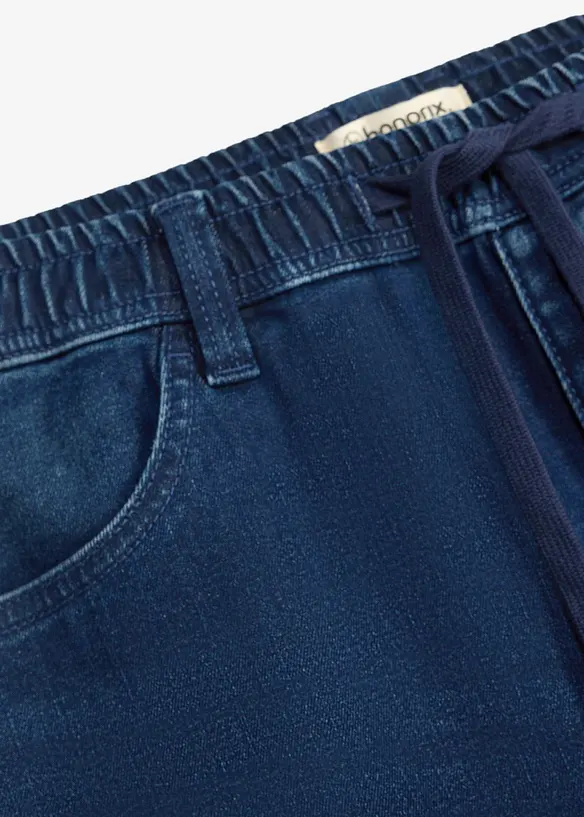 Jeans relaxed fit con elastico in vita, straight, bonprix