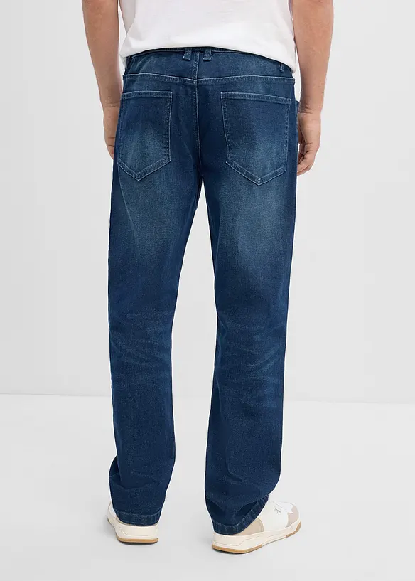 Jeans relaxed fit con elastico in vita, straight, bonprix