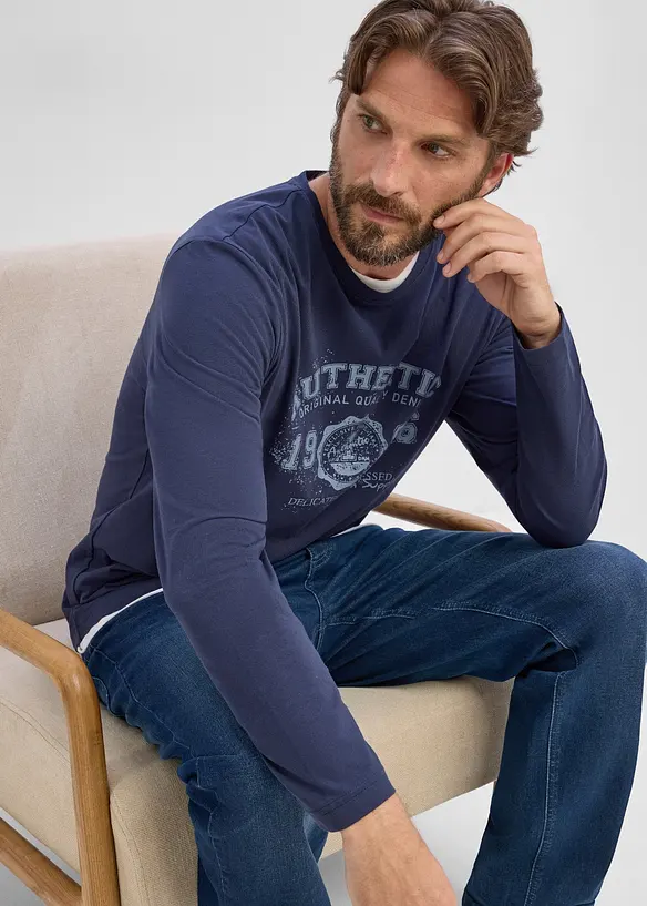 Jeans relaxed fit con elastico in vita, straight, bonprix