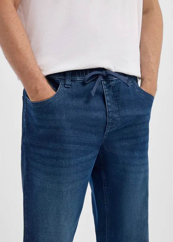 Jeans relaxed fit con elastico in vita, straight, bonprix