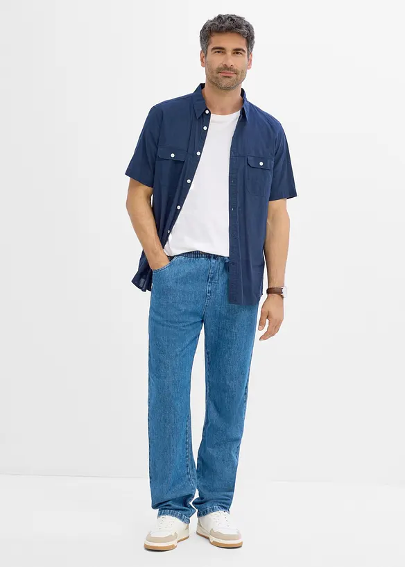 Jeans classic fit straight con elastico in vita, bonprix