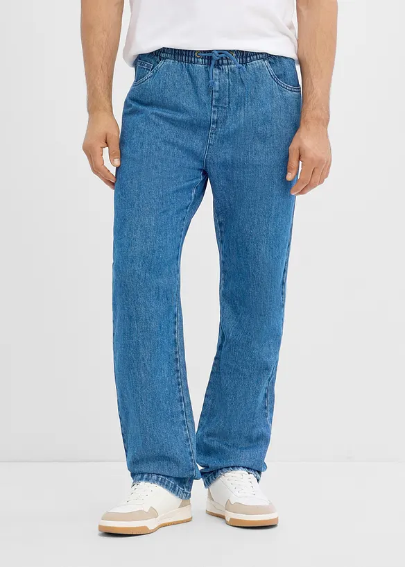 Jeans classic fit straight con elastico in vita, bonprix