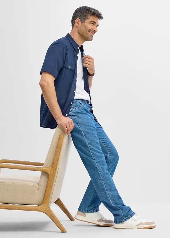 Jeans classic fit straight con elastico in vita, bonprix