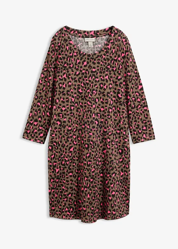 Abito corto in maglina effetto maglia, bonprix