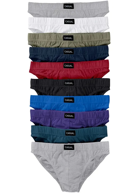 Slip con morbido cotone (pacco da 10), bonprix