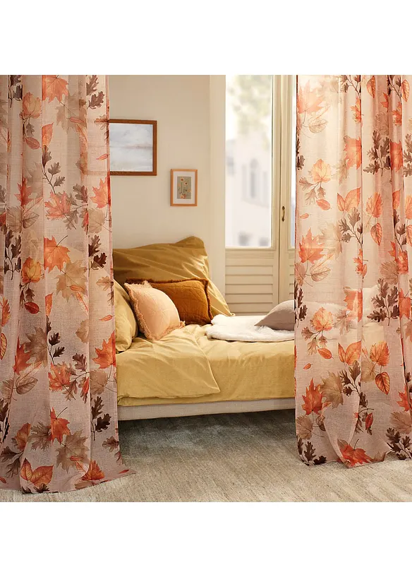 Tenda trasparente con delicata trama strutturata (pacco da 1), bonprix
