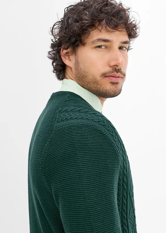 Cardigan bavarese in misto cotone morbido, bonprix