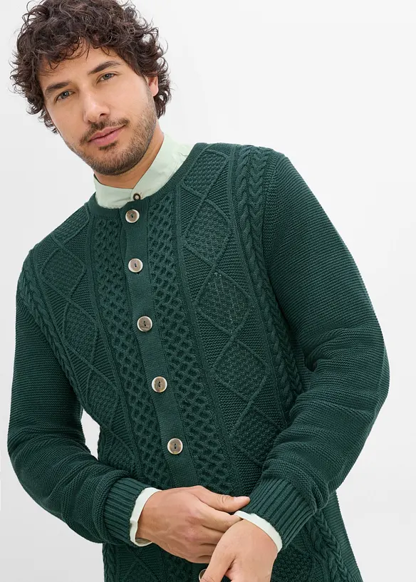 Cardigan bavarese in misto cotone morbido, bonprix