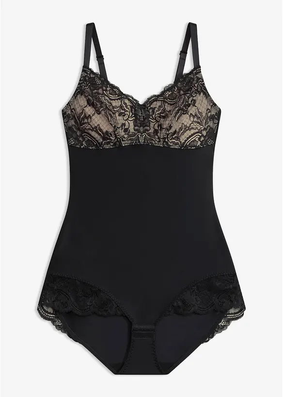 Body decorato con effetto modellante medio, bonprix