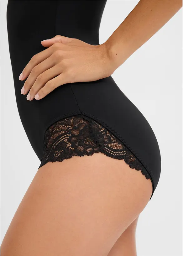 Body decorato con effetto modellante medio, bonprix