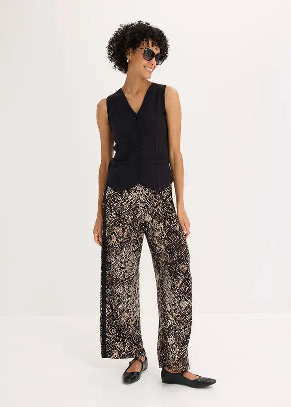 Gilet in maglia con motivo traforato dietro, bonprix