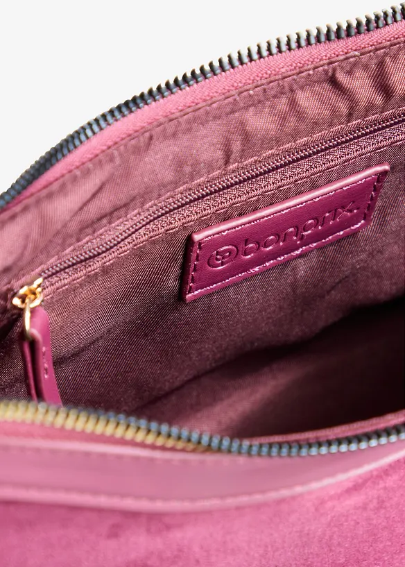 Borsa a tracolla piccola in similpelle scamosciata, bonprix
