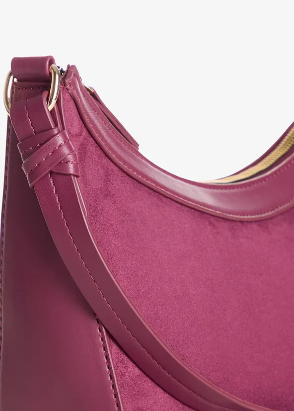 Borsa a tracolla piccola in similpelle scamosciata, bonprix