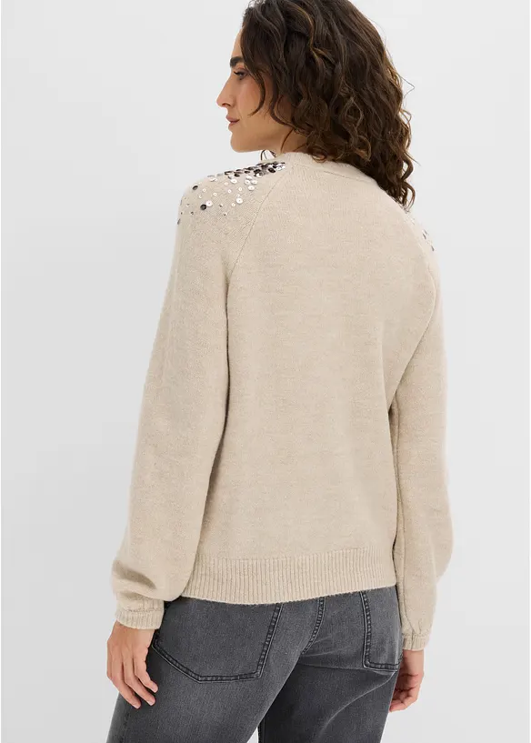 Maglione con paillettes colorate, bonprix