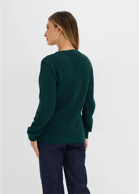 Maglione in filato grosso con cerniera, bonprix