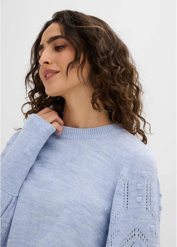 Maglione con motivo traforato, bonprix