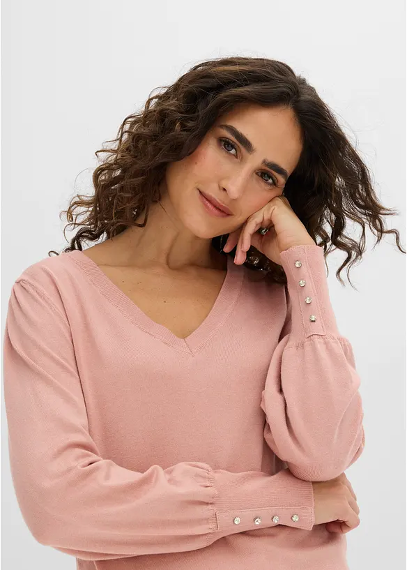 Maglione in filato fine misto viscosa, bonprix