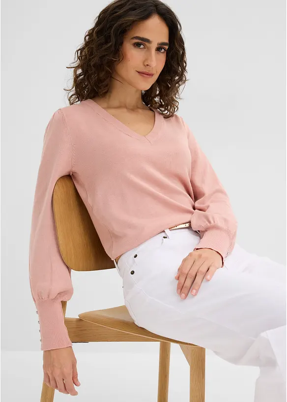 Maglione in filato fine misto viscosa, bonprix