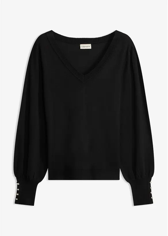 Maglione in filato fine misto viscosa, bonprix