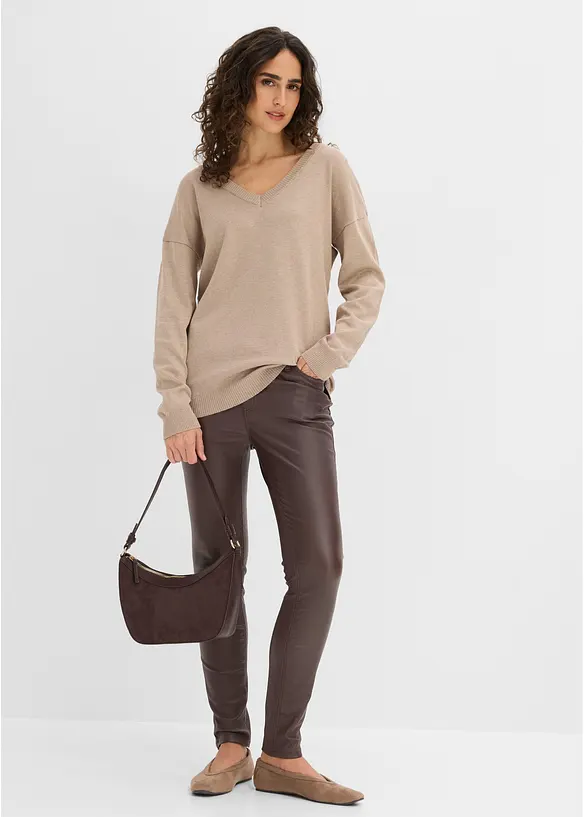 Maglione oversize in misto viscosa, bonprix