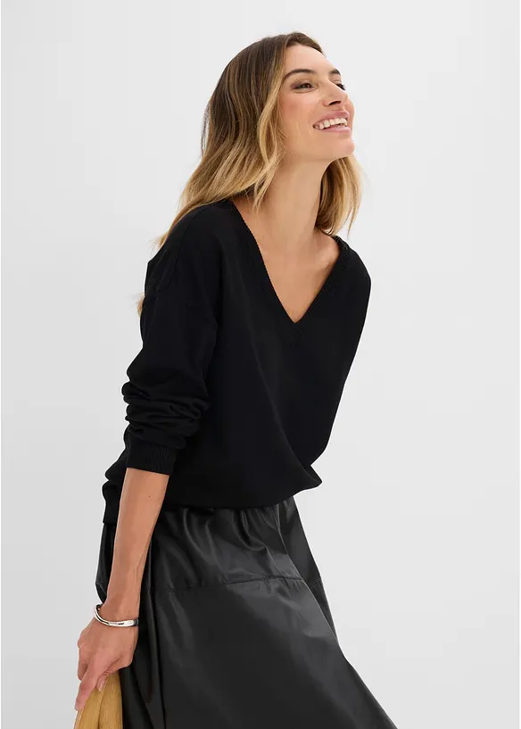 Maglione oversize in misto viscosa, bonprix
