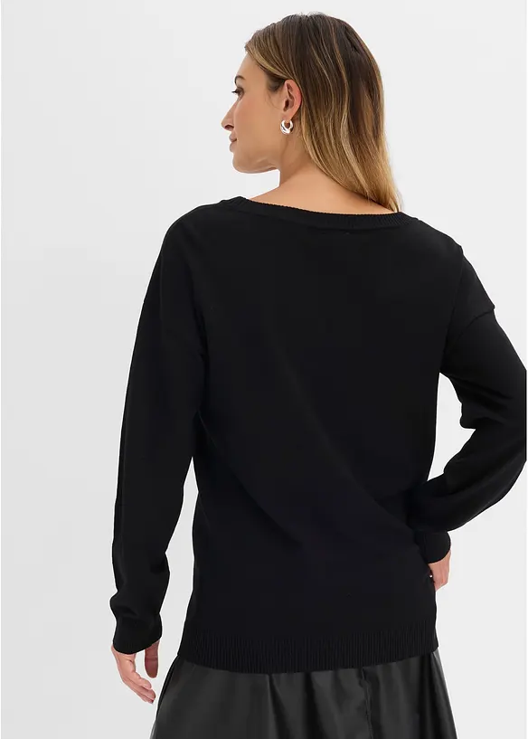 Maglione oversize in misto viscosa, bonprix
