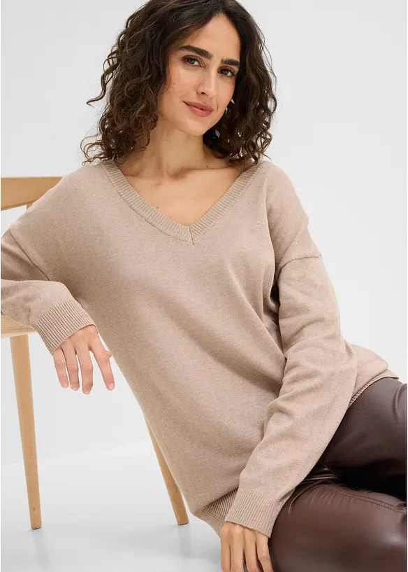 Maglione oversize in misto viscosa, bonprix