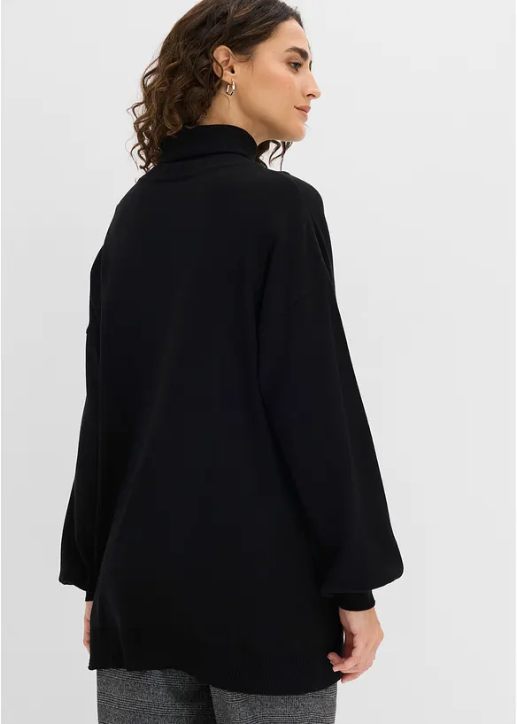 Maglione a collo alto in misto viscosa, bonprix