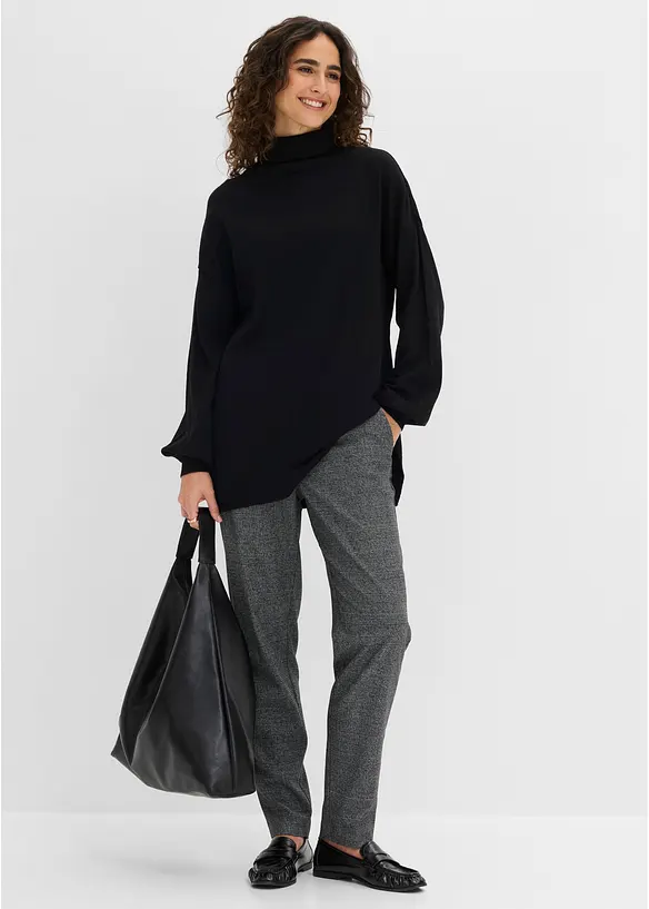 Maglione a collo alto in misto viscosa, bonprix