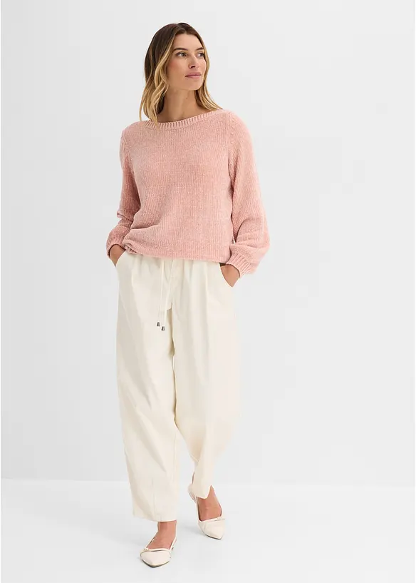 Maglione lungo in ciniglia, bonprix