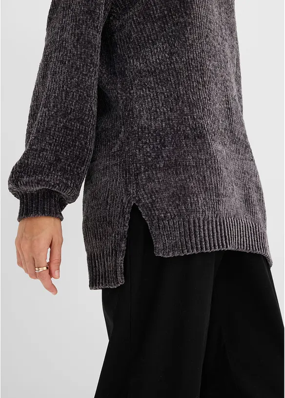 Maglione lungo in ciniglia, bonprix