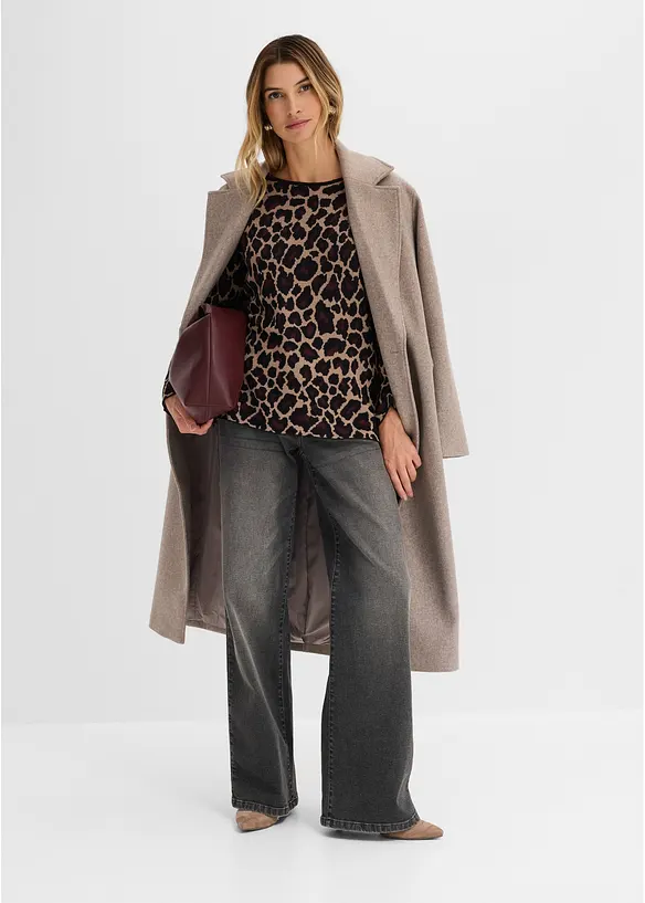 Maglione in filato fine con motivo jacquard, bonprix