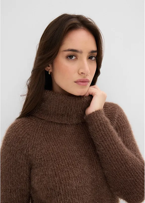Maglione oversize a collo alto, bonprix