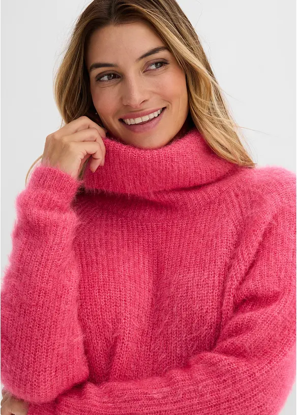 Maglione oversize a collo alto, bonprix