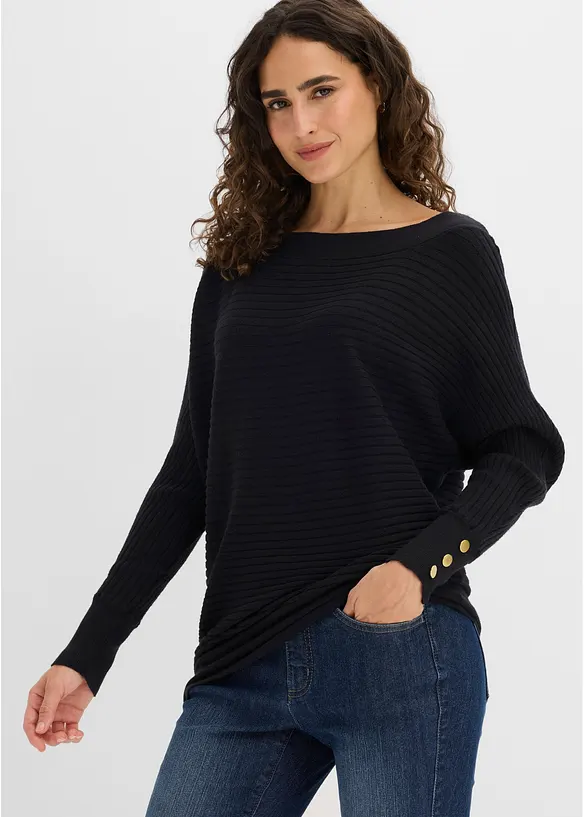 Maglione in filato fine misto viscosa, bonprix