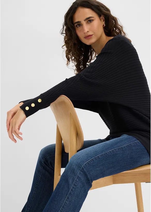 Maglione in filato fine misto viscosa, bonprix