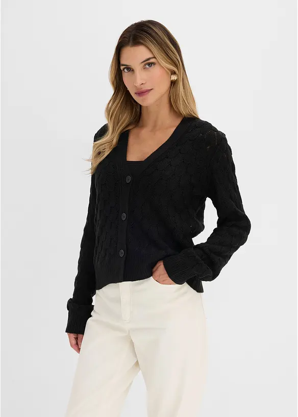 Cardigan traforato, bonprix