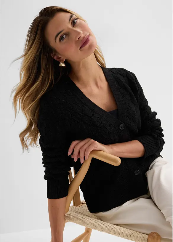 Cardigan traforato, bonprix