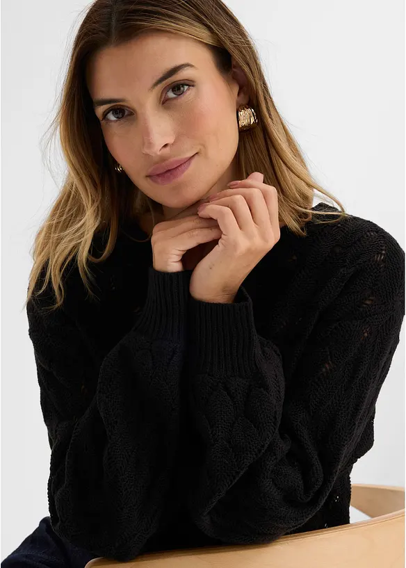 Maglione traforato, bonprix