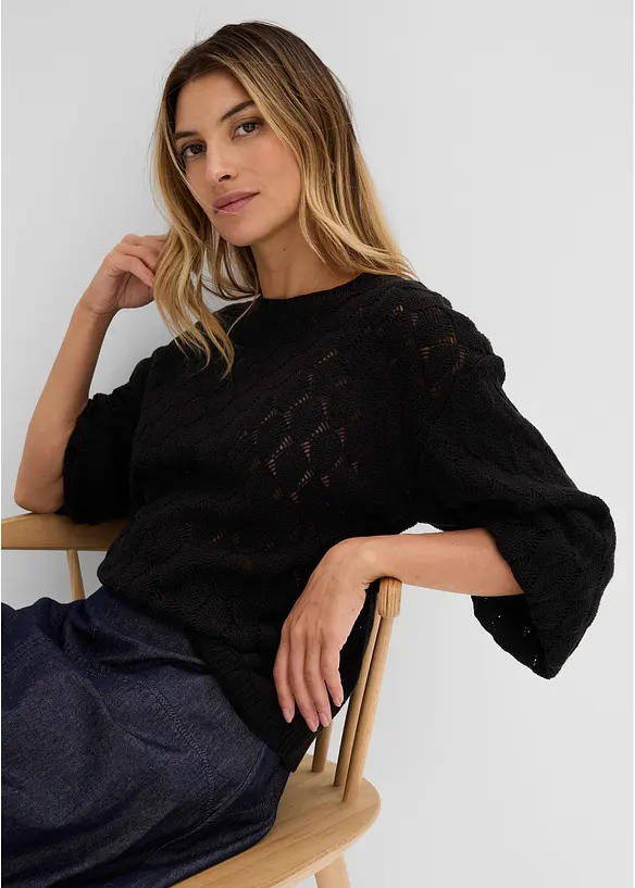 Maglione traforato, bonprix