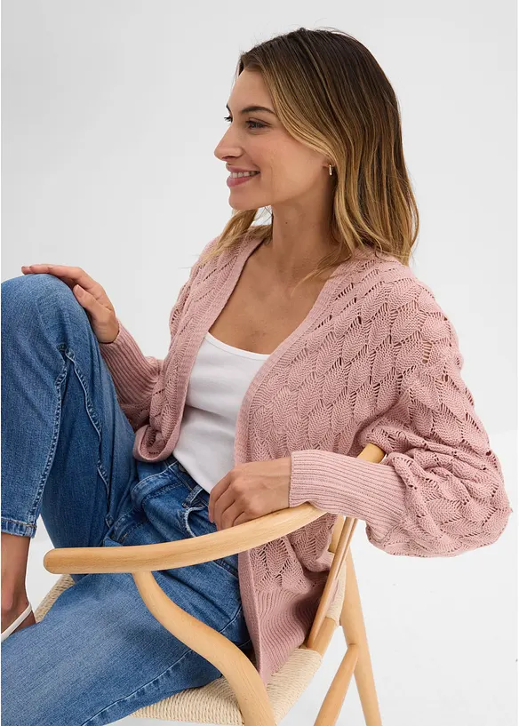 Cardigan traforato, bonprix