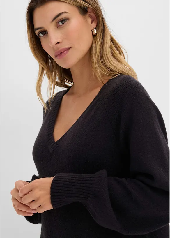 Abito midi oversize in maglia, bonprix