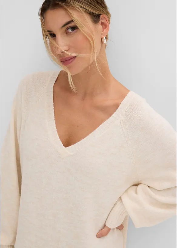 Abito midi oversize in maglia, bonprix