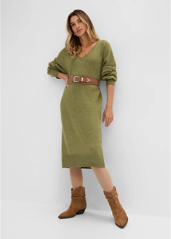 Abito midi oversize in maglia, bonprix