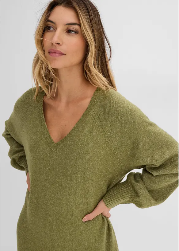 Abito midi oversize in maglia, bonprix