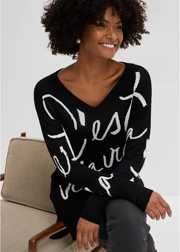 Maglione con scritta, bonprix